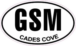 Oval GSM Cades Cove Vinyl Sticker