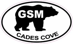 Bear Oval GSM Cades Cove Vinyl Sticker