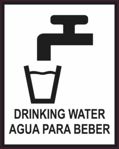 English Spanish Drinking Water Magnet