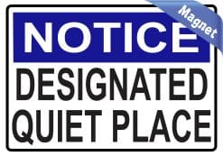 Alternative view of StickerTalk Designated Quiet Place Magnet, 5 inches x 3.5 inches
