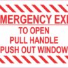 Emergency Exit Window Vinyl Sticker