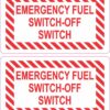 Emergency Fuel Switch-Off Switch Vinyl Stickers