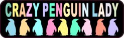 Crazy Penguin Lady Vinyl Sticker