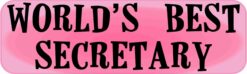 Worlds Best Secretary Vinyl Sticker