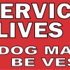 StickerTalk Service Dog Lives Here Magnet, 10 inches x 3 inches