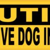 Aggressive Dog in Vehicle Vinyl Sticker