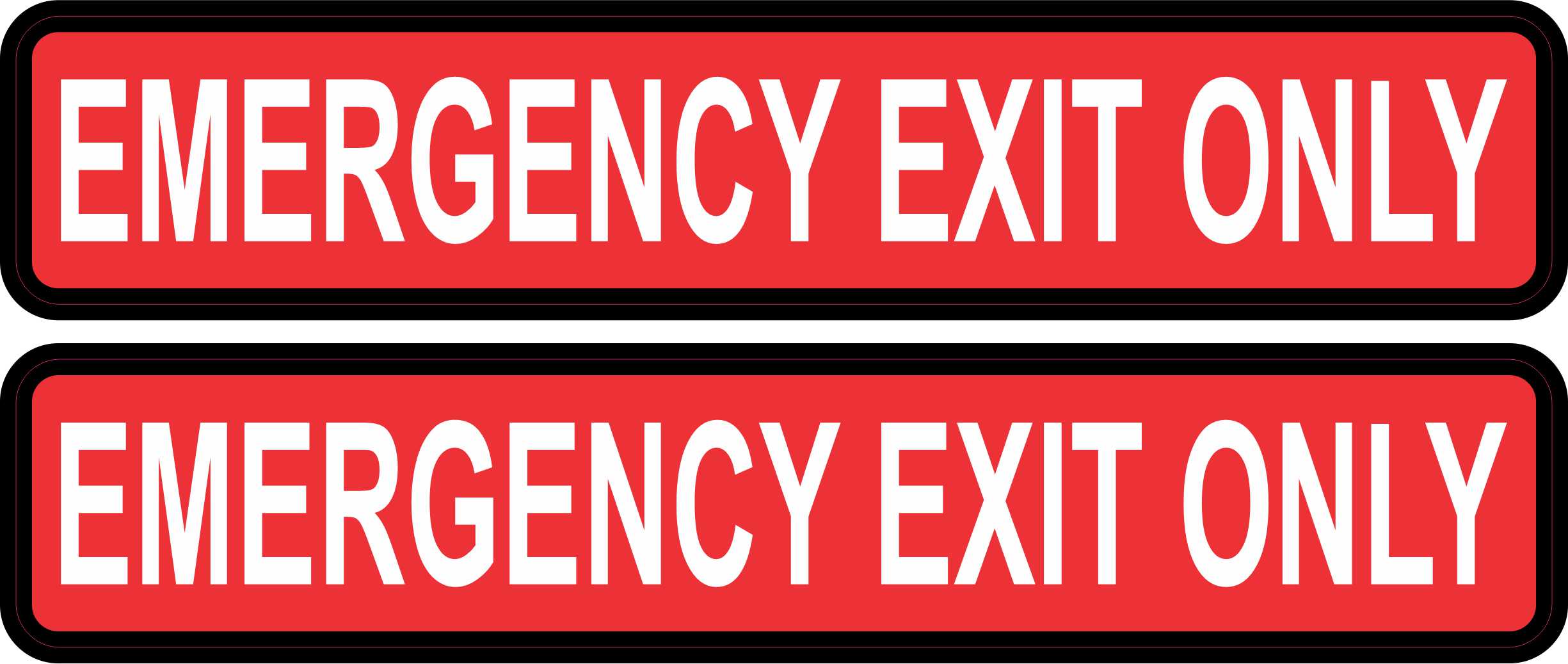 StickerTalk in Case of Emergency Push to Open Vinyl Sticker 10 inches by 2 inches 