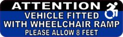 Vehicle Fitted With Wheelchair Ramp Vinyl Sticker