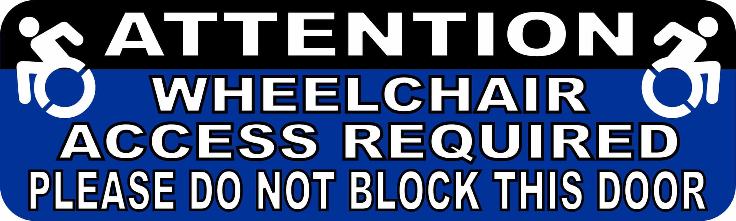 StickerTalk Wheelchair Access Required Vinyl Sticker, 10 inches