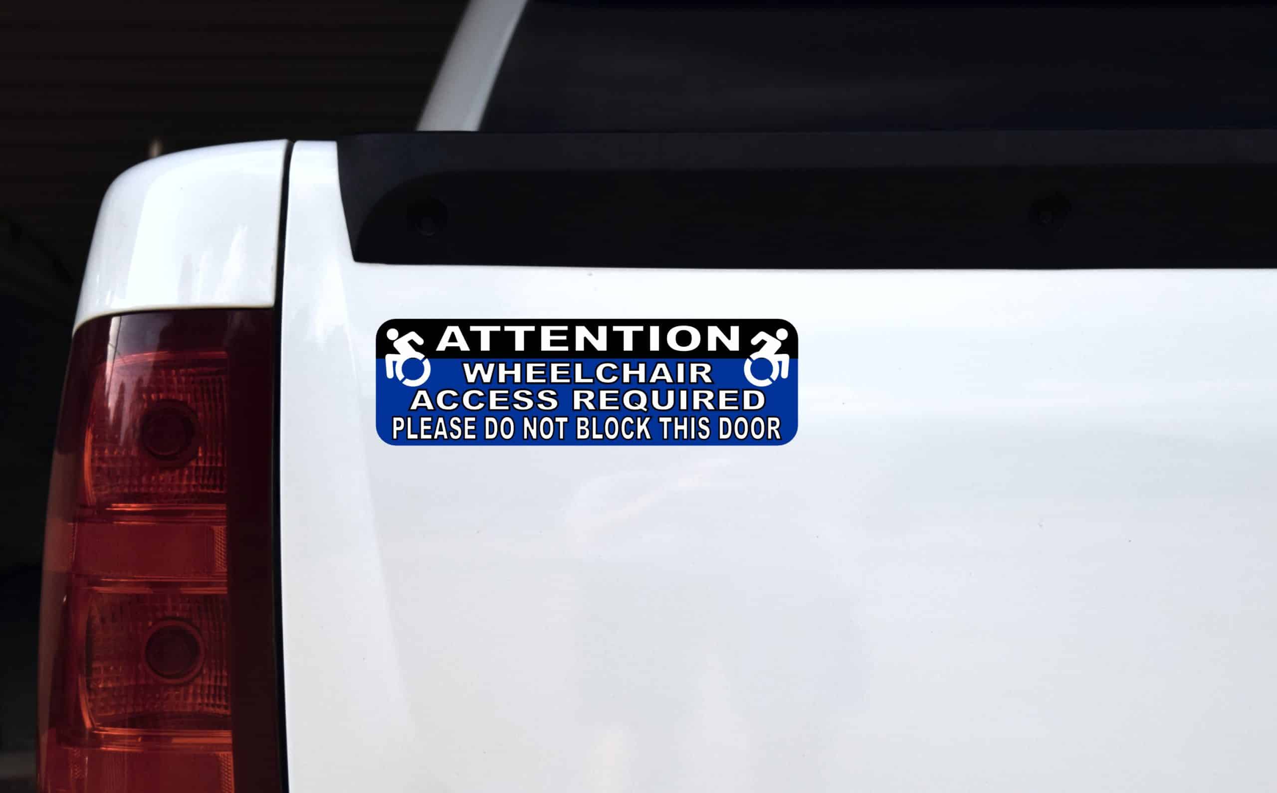 StickerTalk Wheelchair Access Required Magnet, 10 inches x 3 inc - Image 3