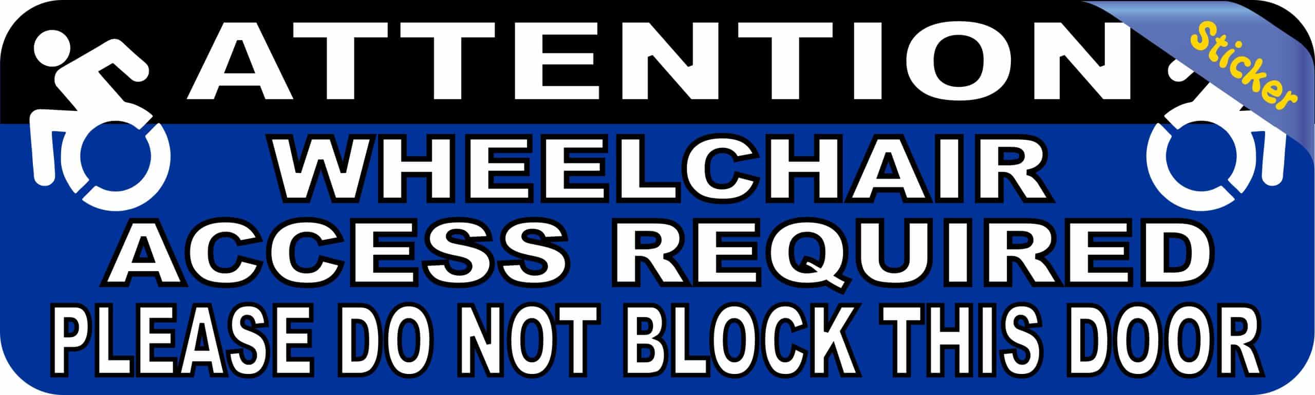StickerTalk Wheelchair Access Required Vinyl Sticker, 10 inches - Image 2