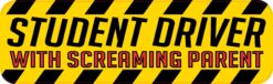Screaming Parent Student Driver Vinyl Sticker