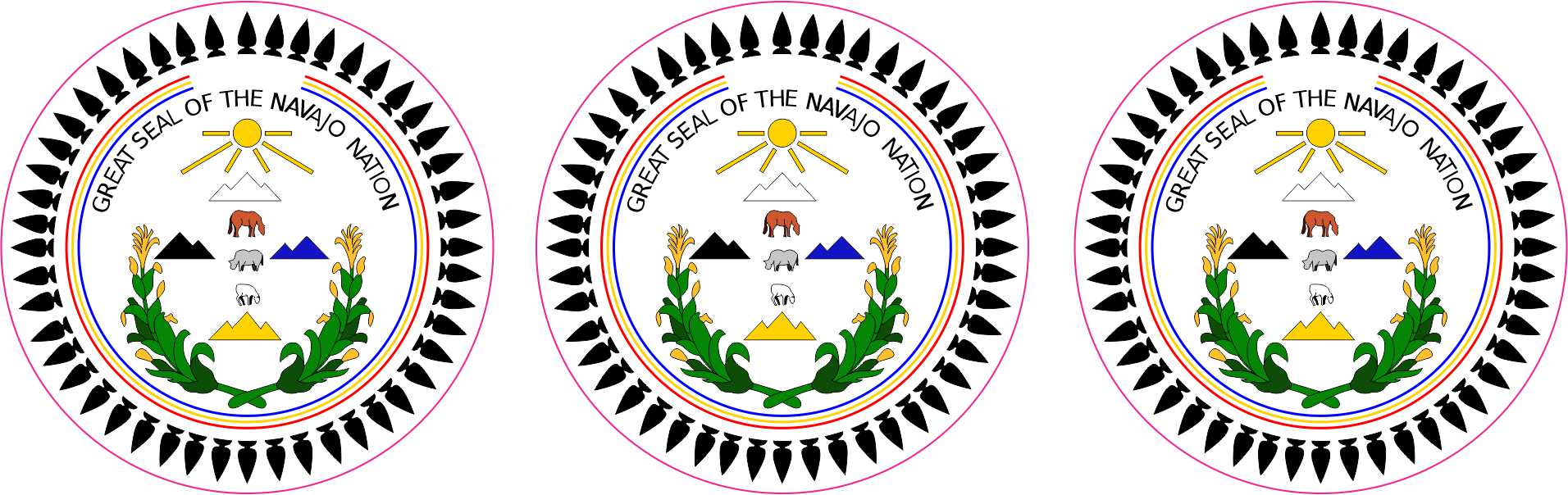 2in x 2in Great Seal of the Navajo Nation Vinyl Stickers Car Vehicle Decal