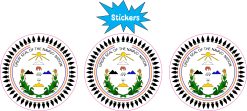 Alternative view of StickerTalk Great Seal of the Navajo Nation Vinyl Stickers, 1 sheet of 3 stickers, 2 inches x 2 inches each