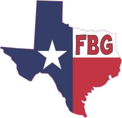 StickerTalk Die Cut FBG Fredericksburg Texas Vinyl Sticker, 5 in