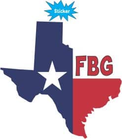 Alternative view of StickerTalk Die Cut FBG Fredericksburg Texas Vinyl Sticker, 5 in