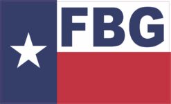 Texas Flag FBG Fredericksburg Vinyl Sticker