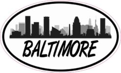 Skyline Oval Baltimore Vinyl Sticker