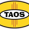 Flag Oval Taos Vinyl Sticker