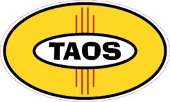 Flag Oval Taos Vinyl Sticker
