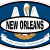 Louisiana Flag Oval New Orleans Vinyl Sticker