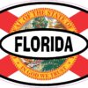 Flag Oval Florida Vinyl Sticker