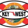 Oval Key West Vinyl Sticker