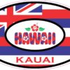 Hibiscus Oval Kauai Hawaii Vinyl Sticker