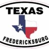 Texas Oval Fredericksburg Vinyl Sticker