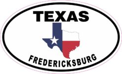 Texas Oval Fredericksburg Vinyl Sticker