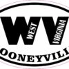 Oval Looneyville West Virginia Vinyl Sticker