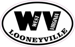 Oval Looneyville West Virginia Vinyl Sticker