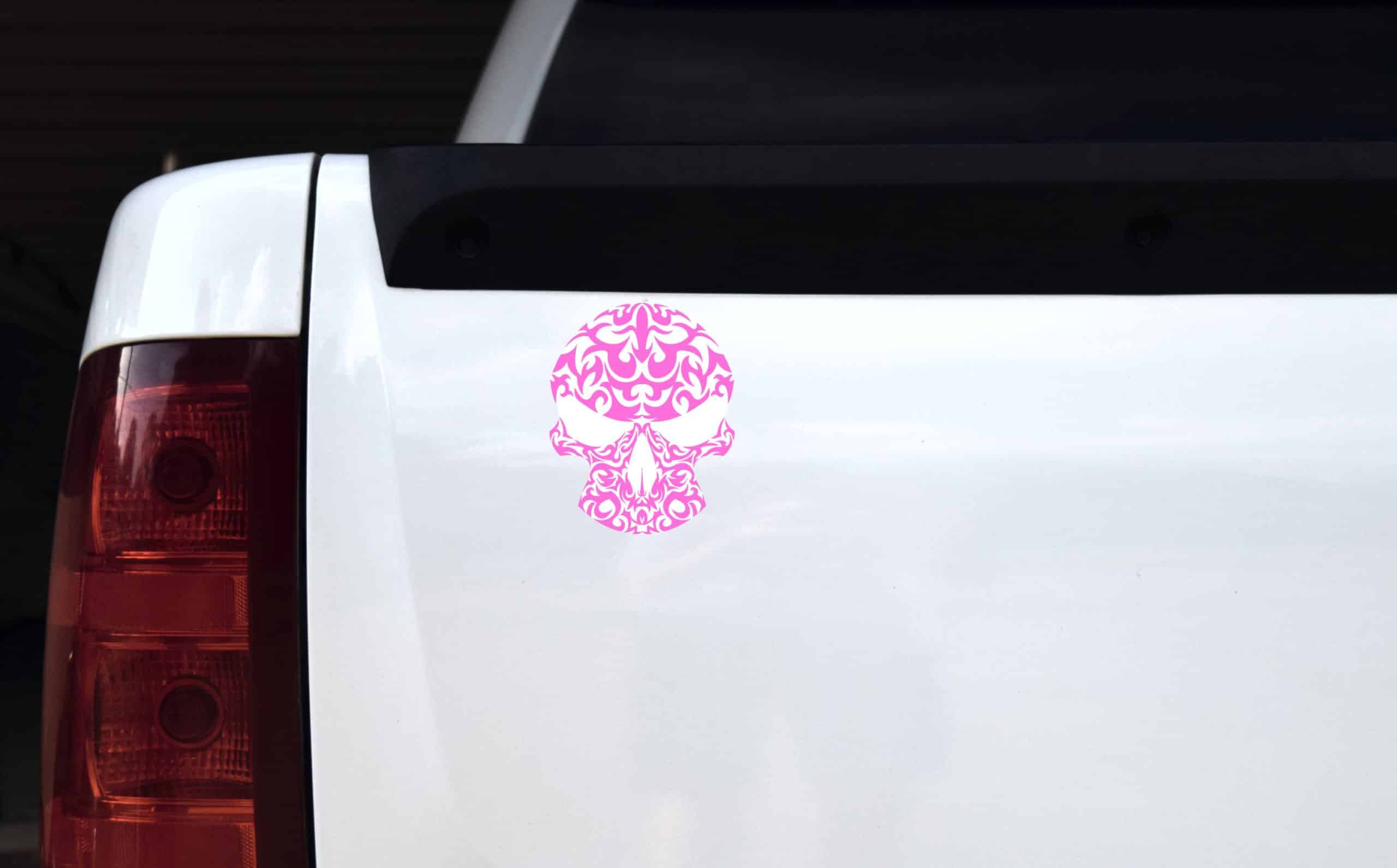 StickerTalk Pink Tribal Skull Vinyl Sticker, 4 inches x 5 inches - Image 4