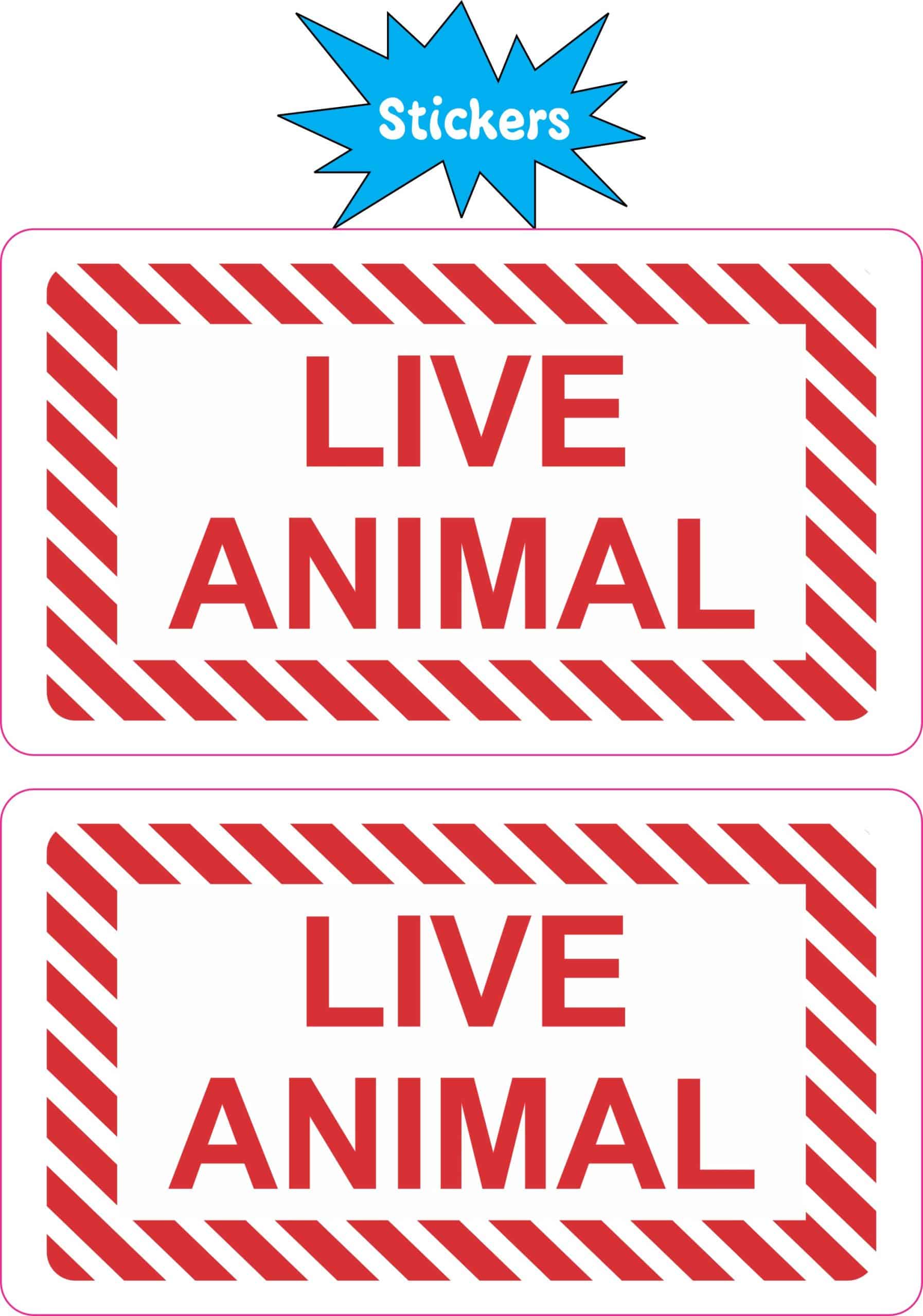 StickerTalk Live Animal Vinyl Stickers, 1 sheet of 2 stickers, 3.5 inches x 2 inches each - Image 2