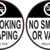 No Smoking or Vaping Vinyl Stickers