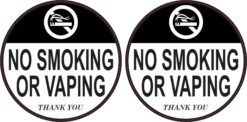 No Smoking or Vaping Vinyl Stickers