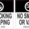 No Smoking or Vaping Vinyl Stickers