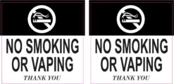 No Smoking or Vaping Vinyl Stickers