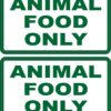 Animal Food Only Vinyl Stickers