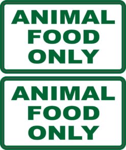 Animal Food Only Vinyl Stickers