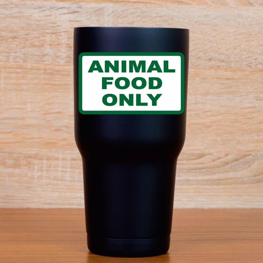 StickerTalk Animal Food Only Vinyl Stickers, 1 sheet of 2 stickers, 3.5 inches x 2 inches each - Image 3