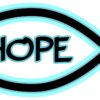 Hope Christian Fish Vinyl Sticker