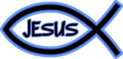 Jesus Christian Fish Vinyl Sticker