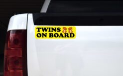 Two Boys Twins on Board Vinyl Sticker