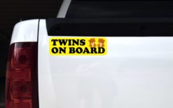 Two Girls Twins on Board Magnet