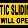 Automatic Sliding Door Driver Will Open Vinyl Sticker