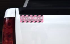 Pink Screaming Parent Student Driver Vinyl Sticker