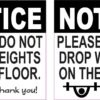 Do Not Drop Weights on Floor Vinyl Stickers