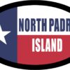 Flag Oval North Padre Island Vinyl Sticker