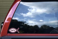 Faith Christian Fish Vinyl Sticker
